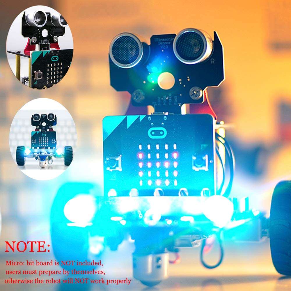 Yahboom STEM Education BBC Micro:bit Coding Robot Car Kit for Kids to Programmable DIY Toys for 12+ (Without Micro:bit) 2