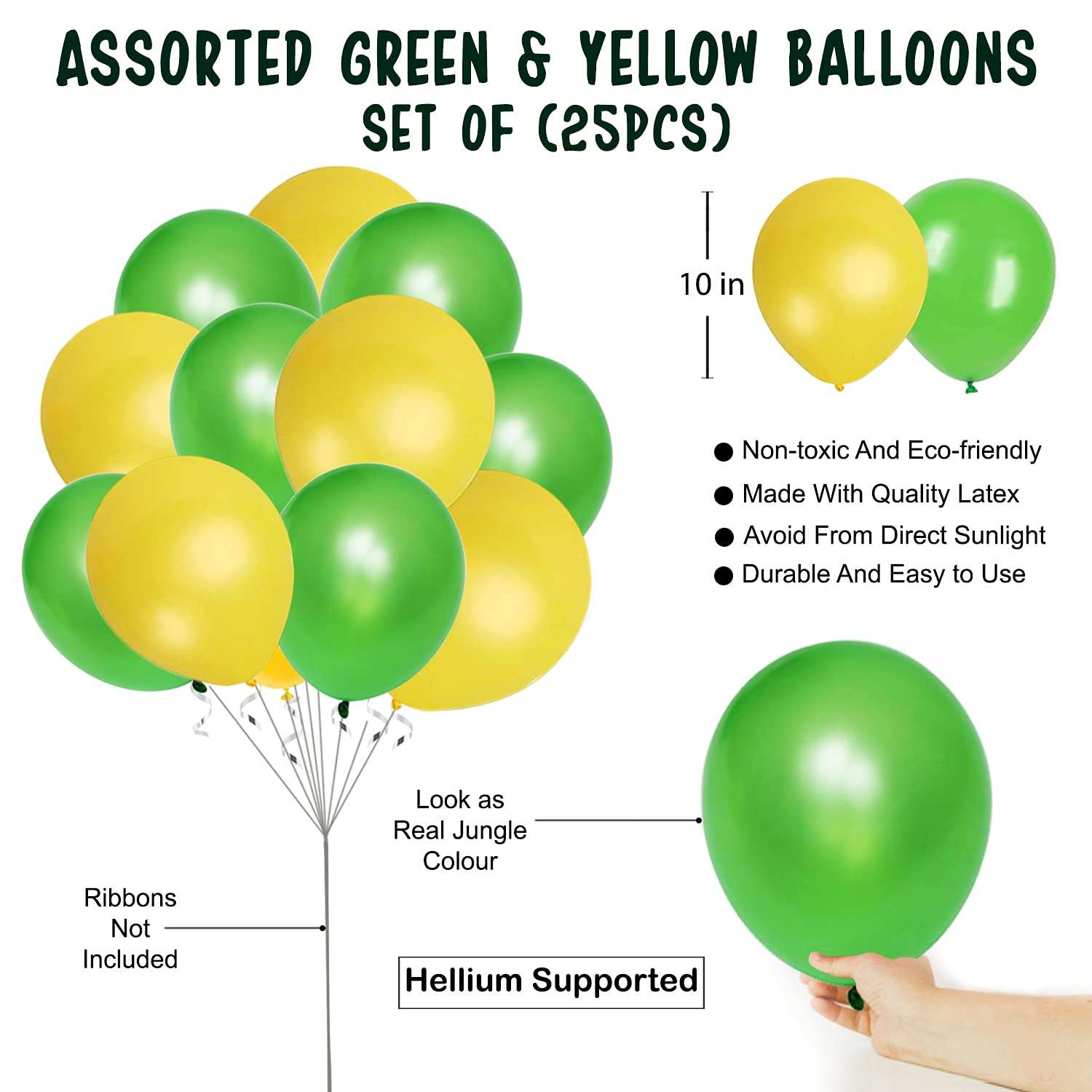 Zyozique Jungle Safari Happy Birthday Decoration Kids,Animal Birthday Banner,Character Banner with Latex Balloons, for Boy Birthday 1st 2nd 3rd 16th 18th 21st (Pack of 27) 5