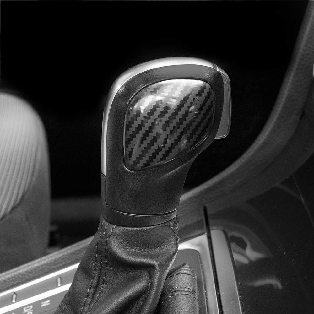 JINZHAO Stainless Steel Car Styling Gear Shift Knob Gear Head Cover Replacement for Golf Jetta Passat Tiguan Atlas Beetle GLI Eos CC GTI MK6 MK7