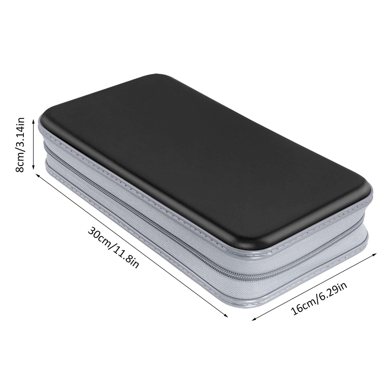 Siveit CD Case Holder, 80 Capacity, Black, Plastic, Portable Storage Rack 5