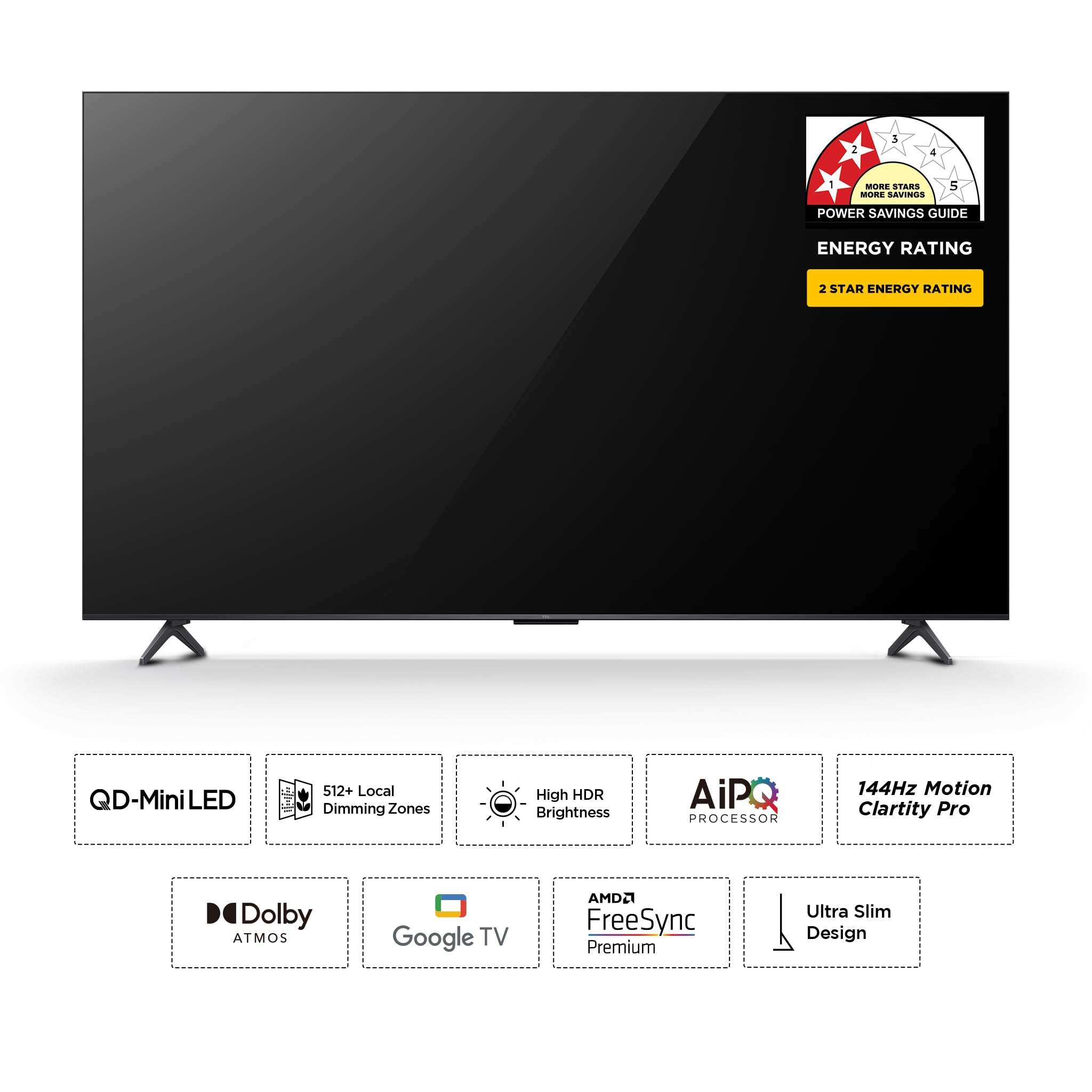 TCL 139 cm (55 inches) 4K UHD Smart QD-Mini LED Google TV 55Q6C 2