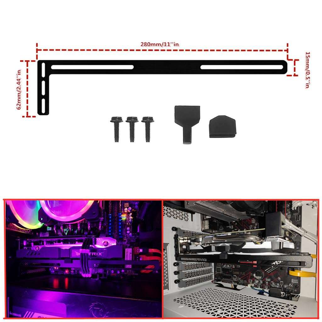 Tuokend Aluminum Graphics Video Stand Cooling L-Shaped GPU Support Bracket PC for Case Accessories Support Frame 3