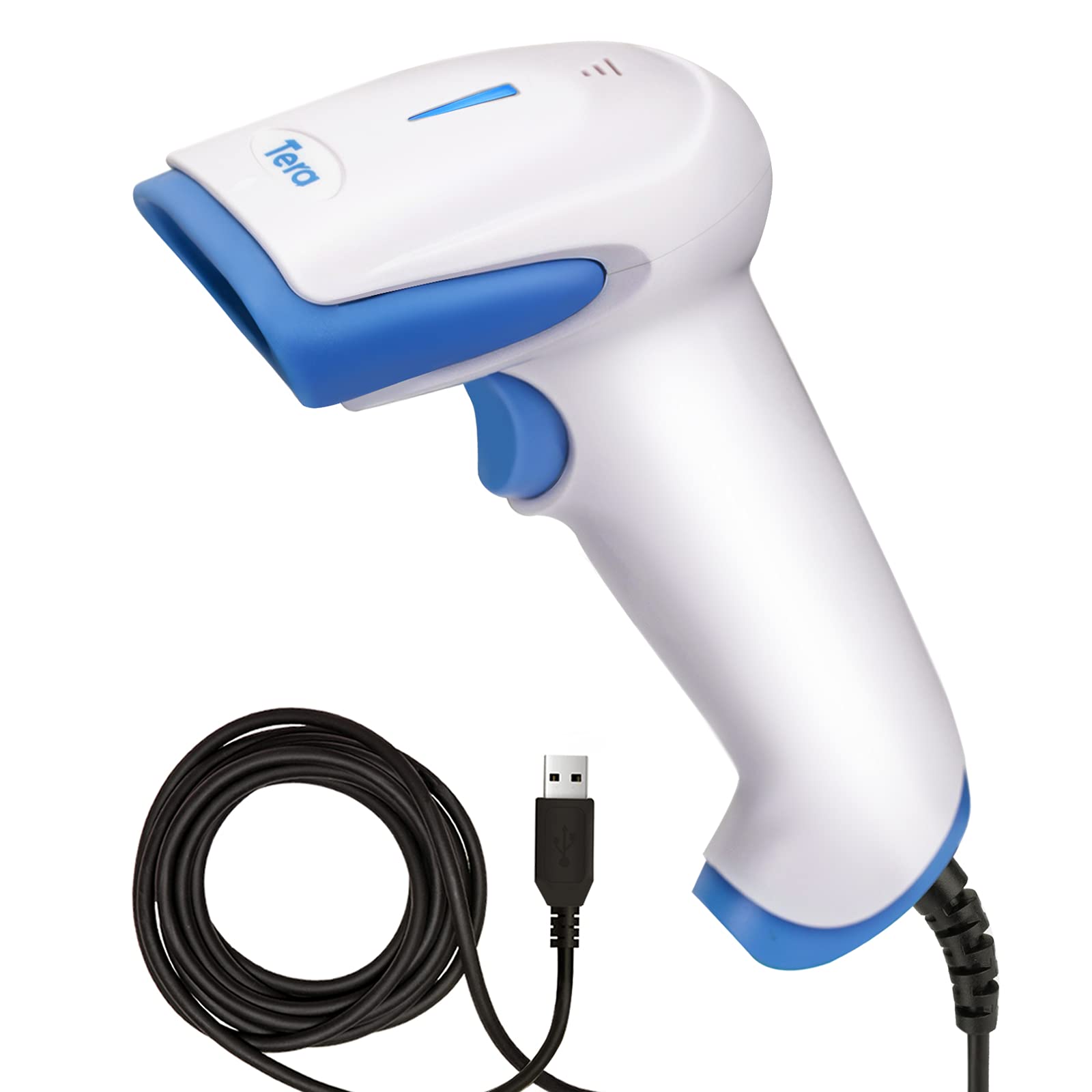 Tera 1D Laser Barcode Scanner USB Wired Plug and Play Handheld Fast and Precise Scan Bar Code Reader for Small Businesses Supermarket Retail Store Library Logistic Warehouse 3106-2 1