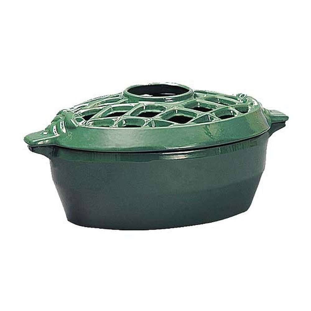 Woodeze Home Indoor Decorative Wood Stove Cast Iron Humidifier 3 Qt Lattice Top Steamer - Forest Green 1