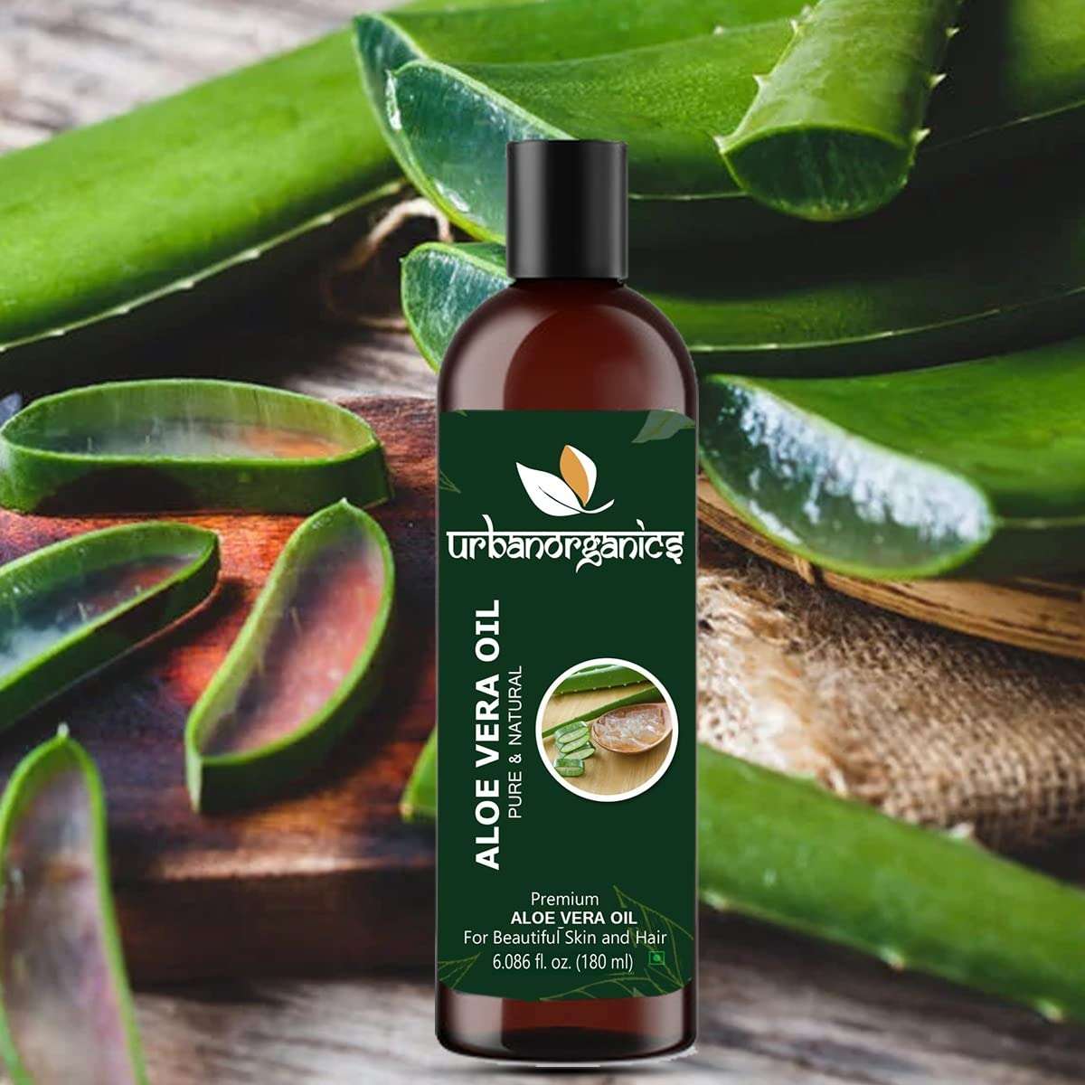 Urbanorganics Oil For Shine Hair, Skin Care, Moisturizing Dry Skin & Natural Oil | Anti-Hairfall | Promotes Hair growth, Softness & Shine,  (Bitter Almond Oil, 180 ml (Pack of 1)) 5