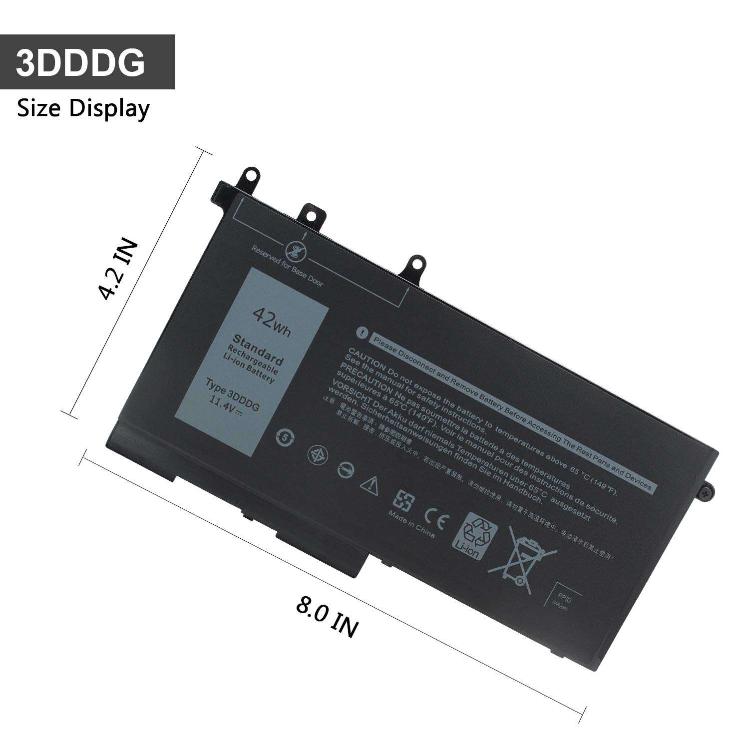 SWEALEER 42Wh 3DDDG Laptop Battery Compatible with Dell Latitude 5280 5288 5480 5490 5580 5590 5491 5591 5488 5495 E5280 E5288 E5480 E5490 E5580 E5590 Precision 3520 3530 Series 080JT9 03VC9Y 4
