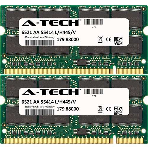 A-Tech 2GB KIT 2 x 1GB for HP-Compaq Pavilion dv5276eu (DDR) dv5277eu (DDR) dv5278eu (DDR) dv5279eu (DDR) dv6573cl dv6660ev Notebook dv6807eo (DDR1) SO-DIMM DDR Non-ECC PC2700 333MHz RAM Memory