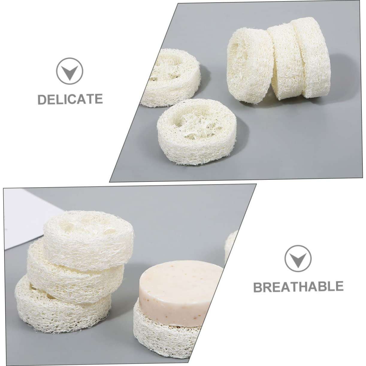 Healeved 25 pcs Bath Wipe Bath Brush countertop soap Holder exfoliating Body Sponge Storage soap Tray Household soap mat Shower Pouf charcoale soap Organizer Cleansing Body wash loofah 4