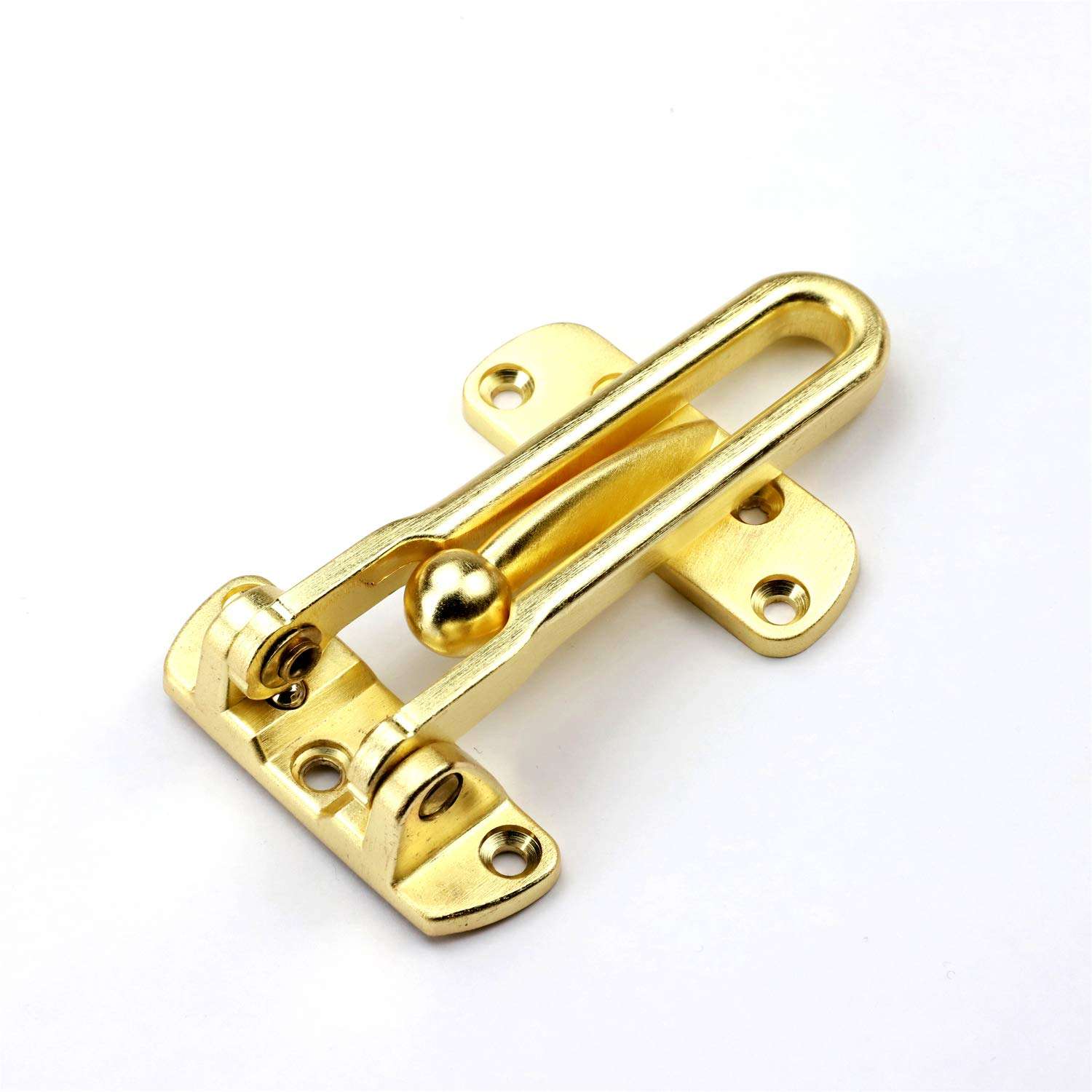 TOGU 3 Pack Solid Thicken Security Door Chain,Gate Latches Swing Bar Lock Door Guard for Home,Bedroom,Apartment,Hotel,Motel,Dormitory,Satin Gold Finish 1