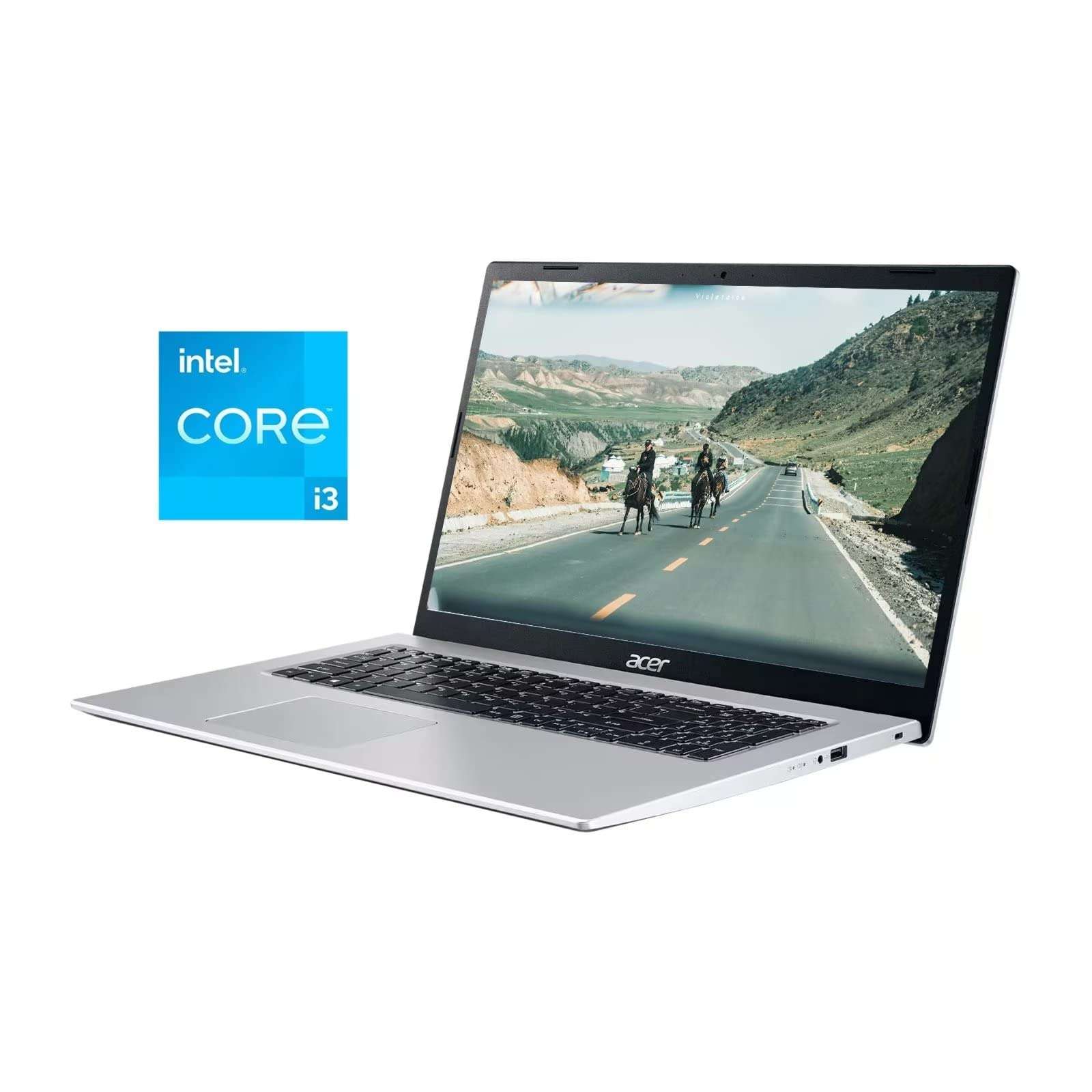 Acer Aspire 3 17.3" HD+ Laptop|Intel Core I3-1115G4|8GB RAM|512GB SSD|11th Gen Intel Core I3|Intel Uhd Graphics|Windows 11 Home|Silver|Webcam Widescreen Display|EAT Mouse Pad 3