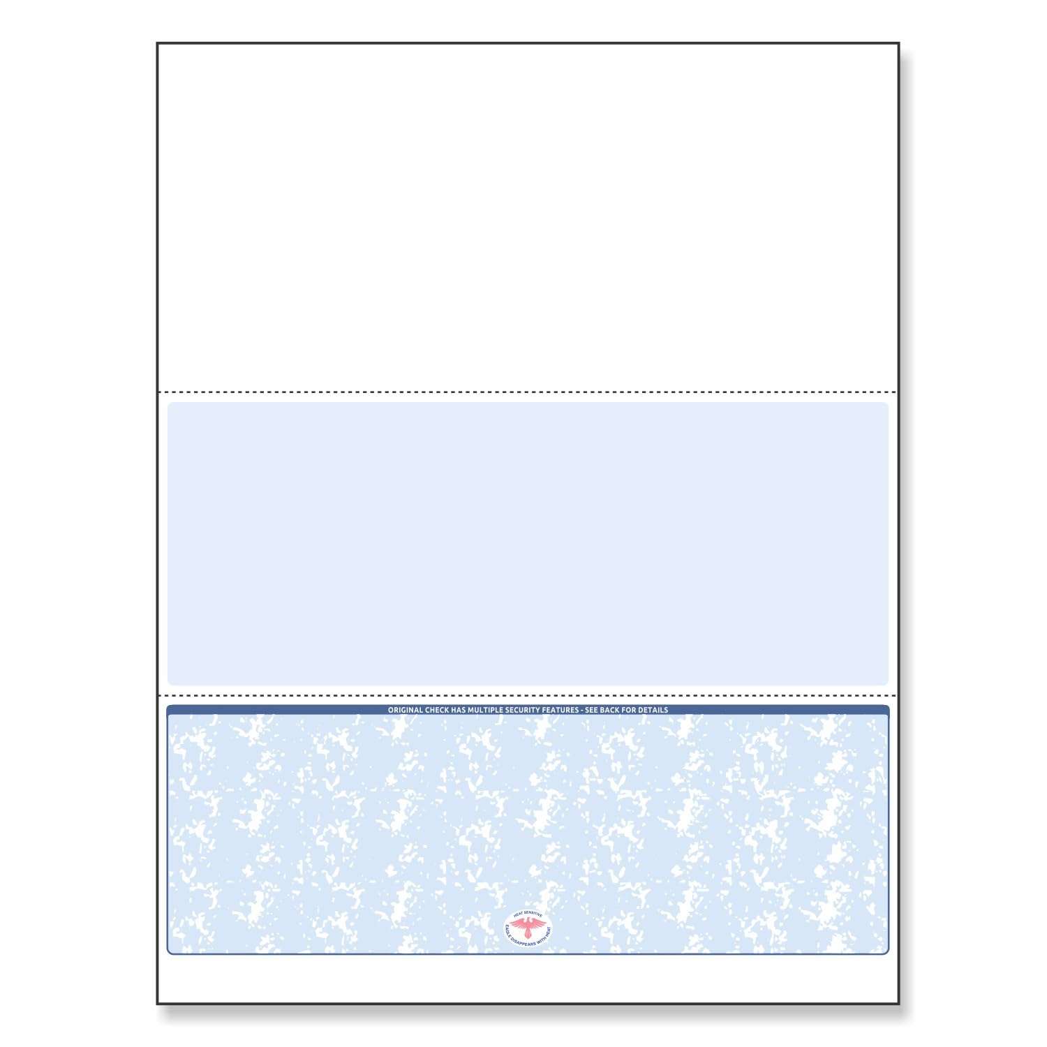 Blank Computer Checks for Laser & Ink Jet Printers, Pack of 100 Sheets (Blue Bottom)