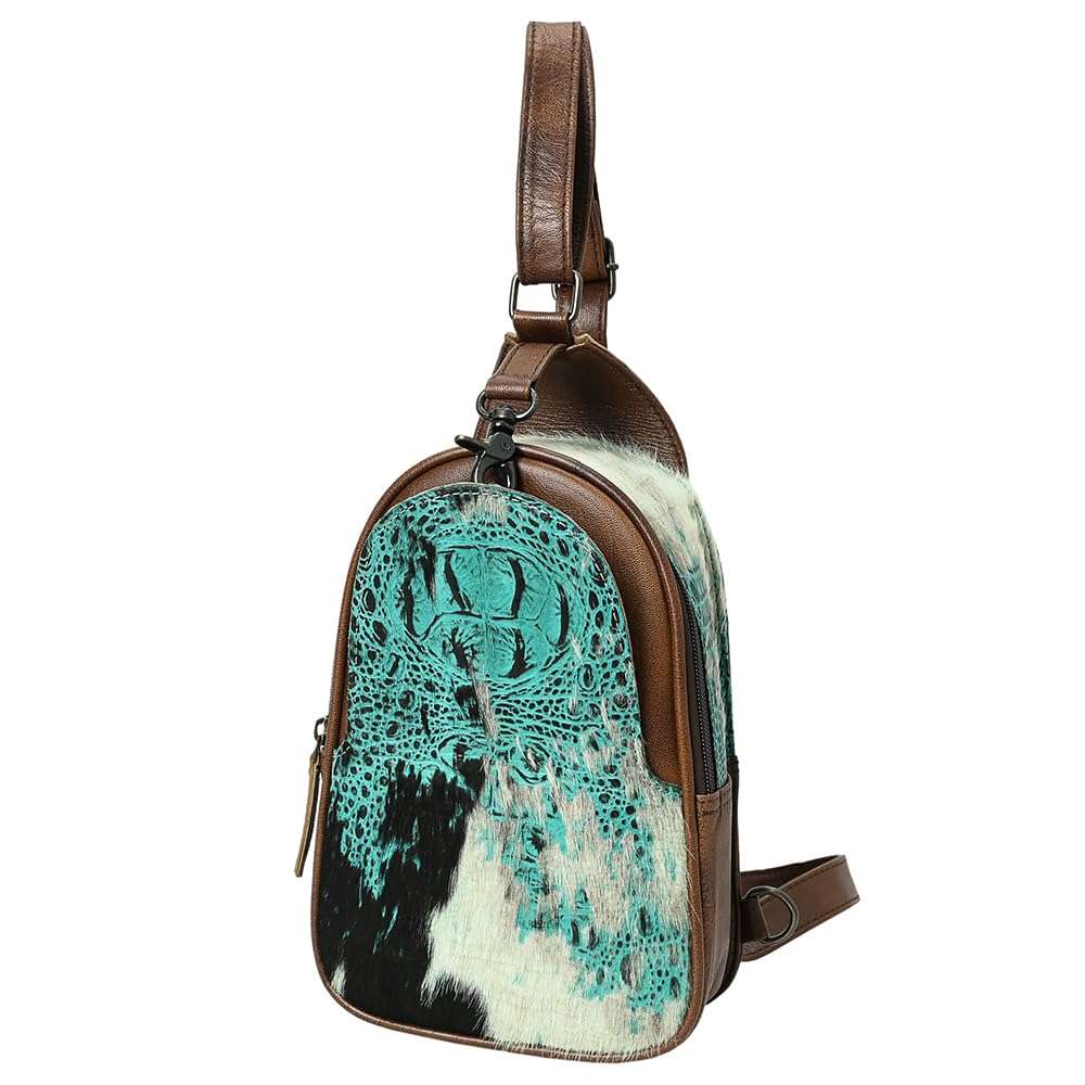 American Darling ADBG1538 Sling Crocodile embossed Genuine Leather women bag western handbag purse 1