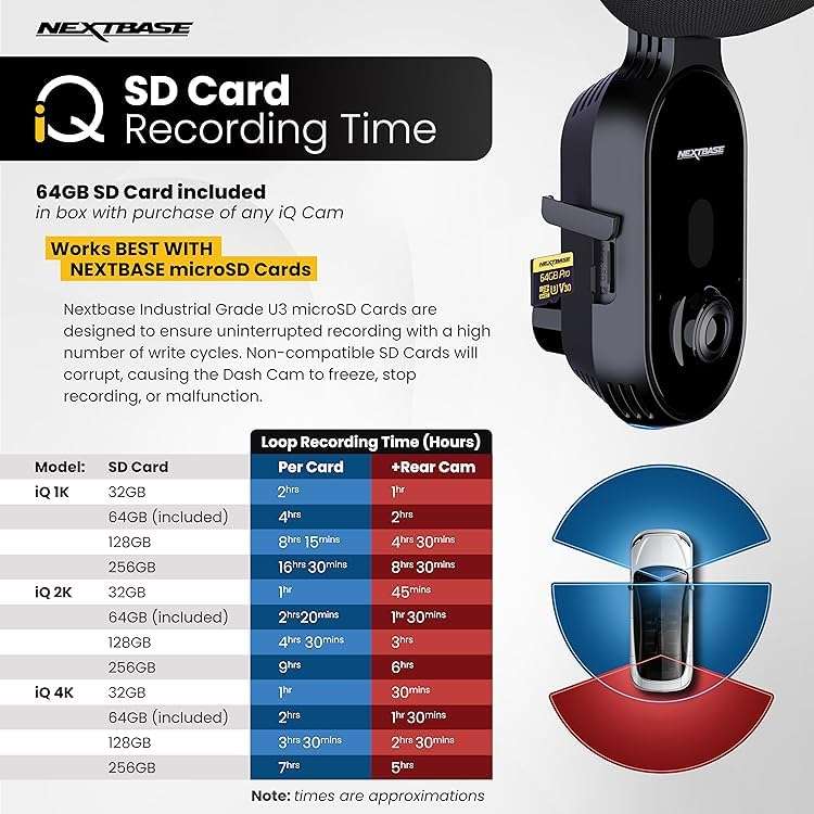 Nextbase 128GB U3 Micro SD Memory Card - with Adapter - Compatible with Nextbase in-Car Dash Cams Series 1 and 2 4