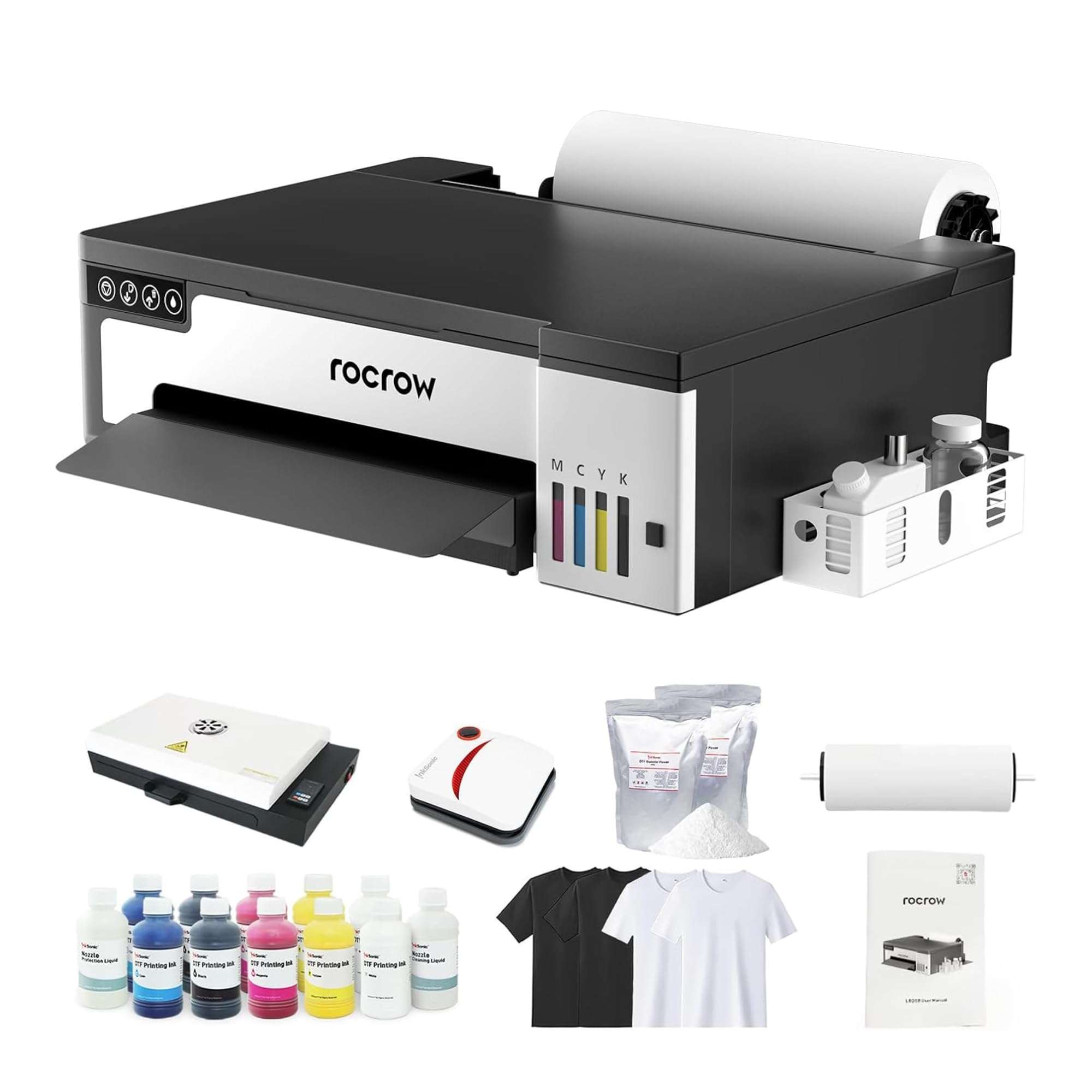 RocRow L13-Easy Lightweight 13" DTF Printer, L18058 A3 Transfer Printing Machine, with Commercial XP600 Printhead, Beginner-Friendly Operation Direct to Film T-Shirt Printer 2025 Upgraded 1