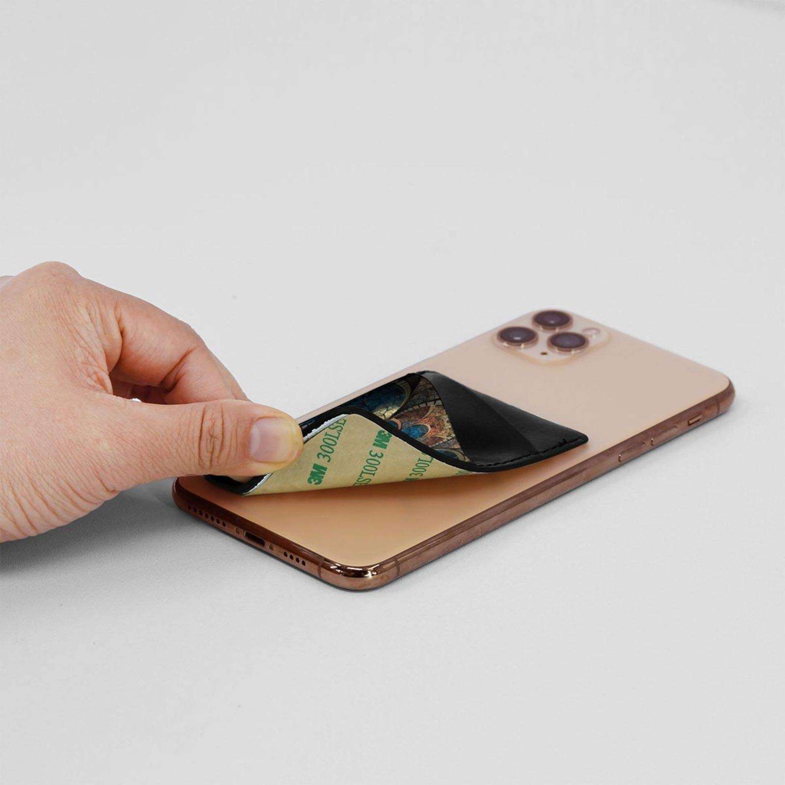 N/W Butterfly Phone Card Holder, Stick-on ID Credit Card Wallet Phone Case Pouch Sleeve Pocket for iPhone, Android and All Smartphones Green 3.5 x 2.5 x 0.2 inches 5