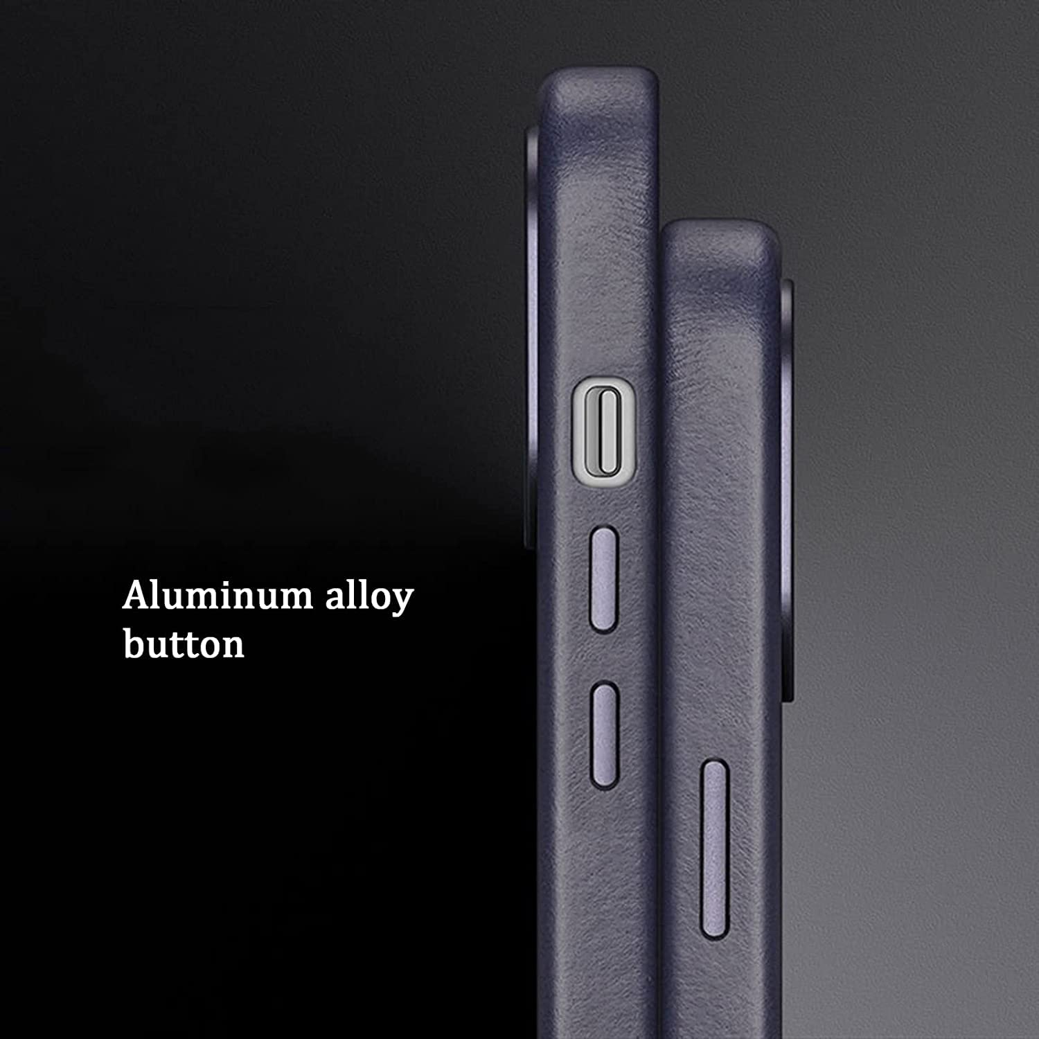 HKIDKK Case for iPhone 14 Pro Max, Premium Genuine Leather Slim Case with Soft Microfiber Lining Comfortable Grip Phone Cover, Compatible with Magnetic Wireless Charger (Color : Preto) 6