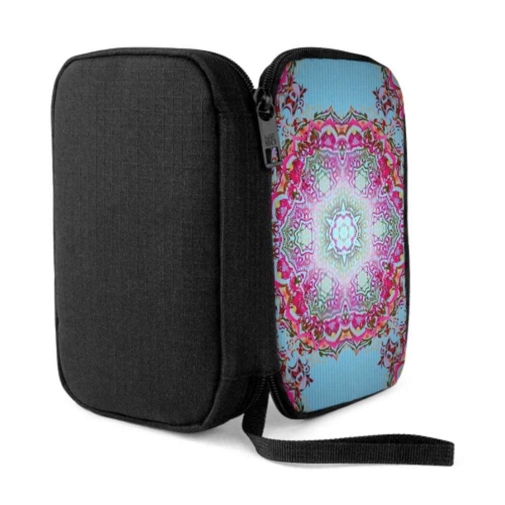 Electronics Accessories Organizer Bag Vector Stylish Ornament Damask Seamless Pattern Electronics Organizer Storage Bags Electronics Storage Bag of Cases for Cable, Charger, Phone, USB, Sd Card 3