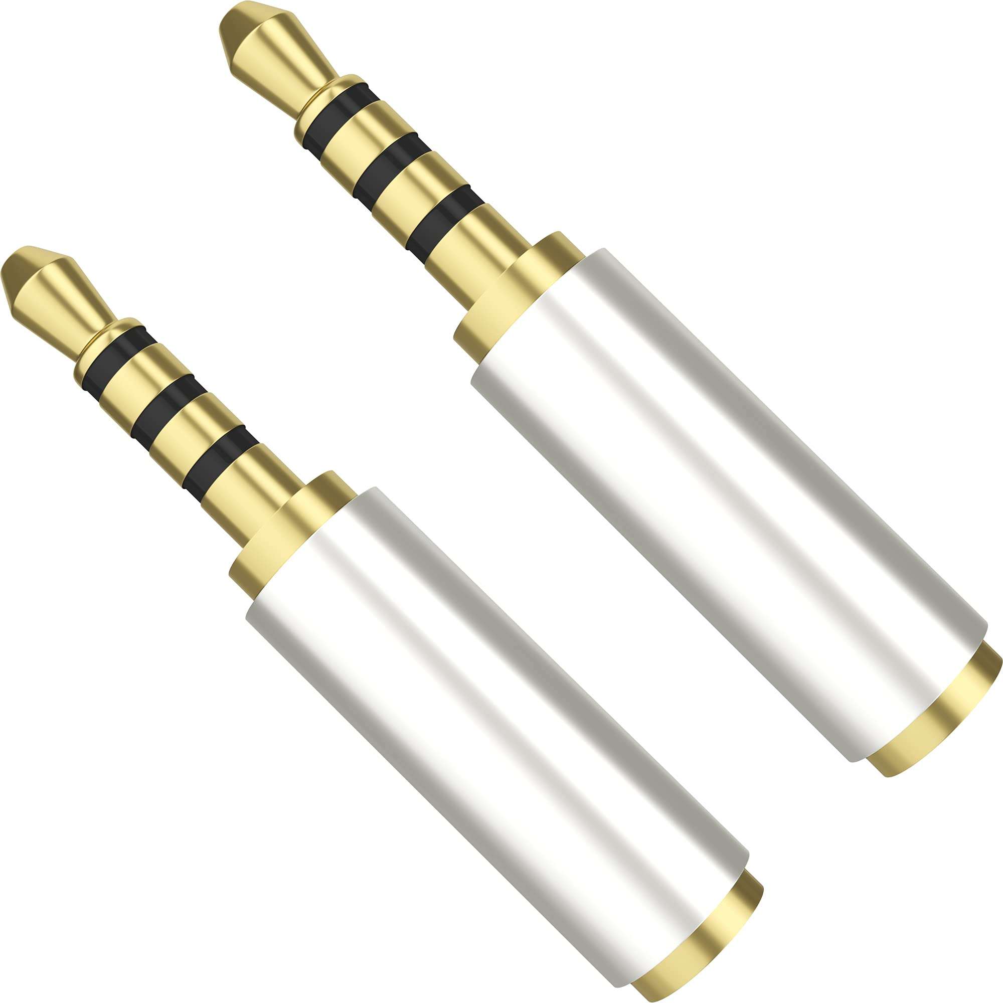 Gold Plated 3.5mm Male to 2.5mm Female Headphone Audio Adapter Jack Stereo or Mono for Apple iPhone 3GS 4G 4S 5 Samsung Galaxy S3 S4 Galaxy Note 2 iPad 2 3 4 iPad Mini (2 Pack) 1