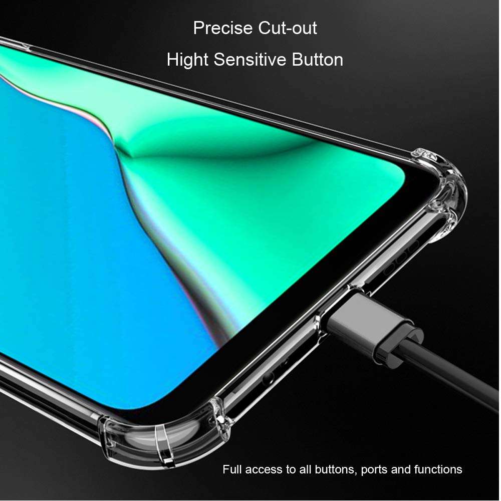 Urspasol for Motolora Moto E Phone Case with Tempered Glass Screen Protector Crystal Clear Ultra Slim Lightweight Cover Shock-Absorption Bumper Transparent Shockproof for Moto E 2020 5