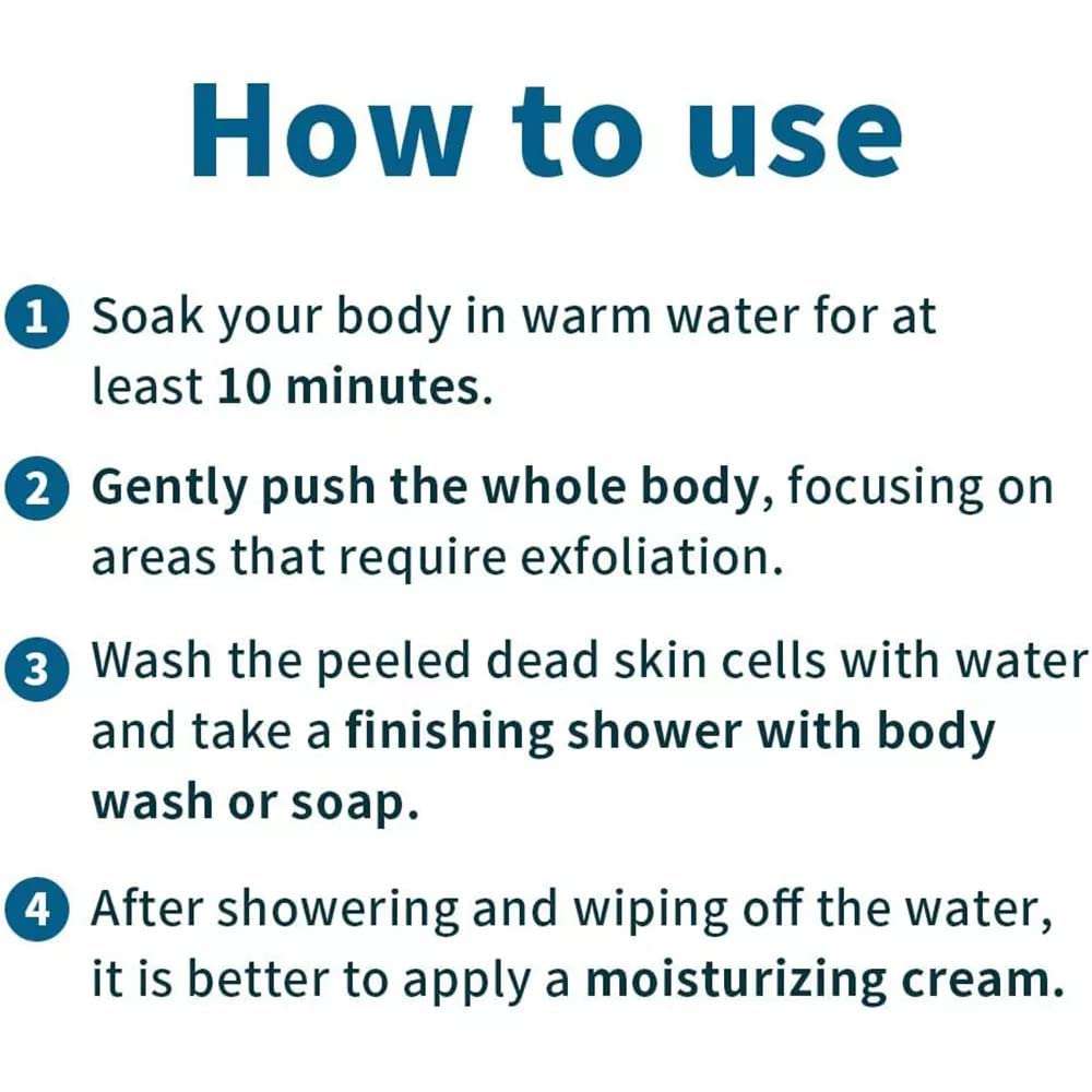 Magic Secret Korean Beauty Skin Exfoliating Bath Scrub Gloves 2Pcs - Bath Wash Towel Korean Exfoliating Towel Body Beauty Back Scrubber For Shower (Blue) 6