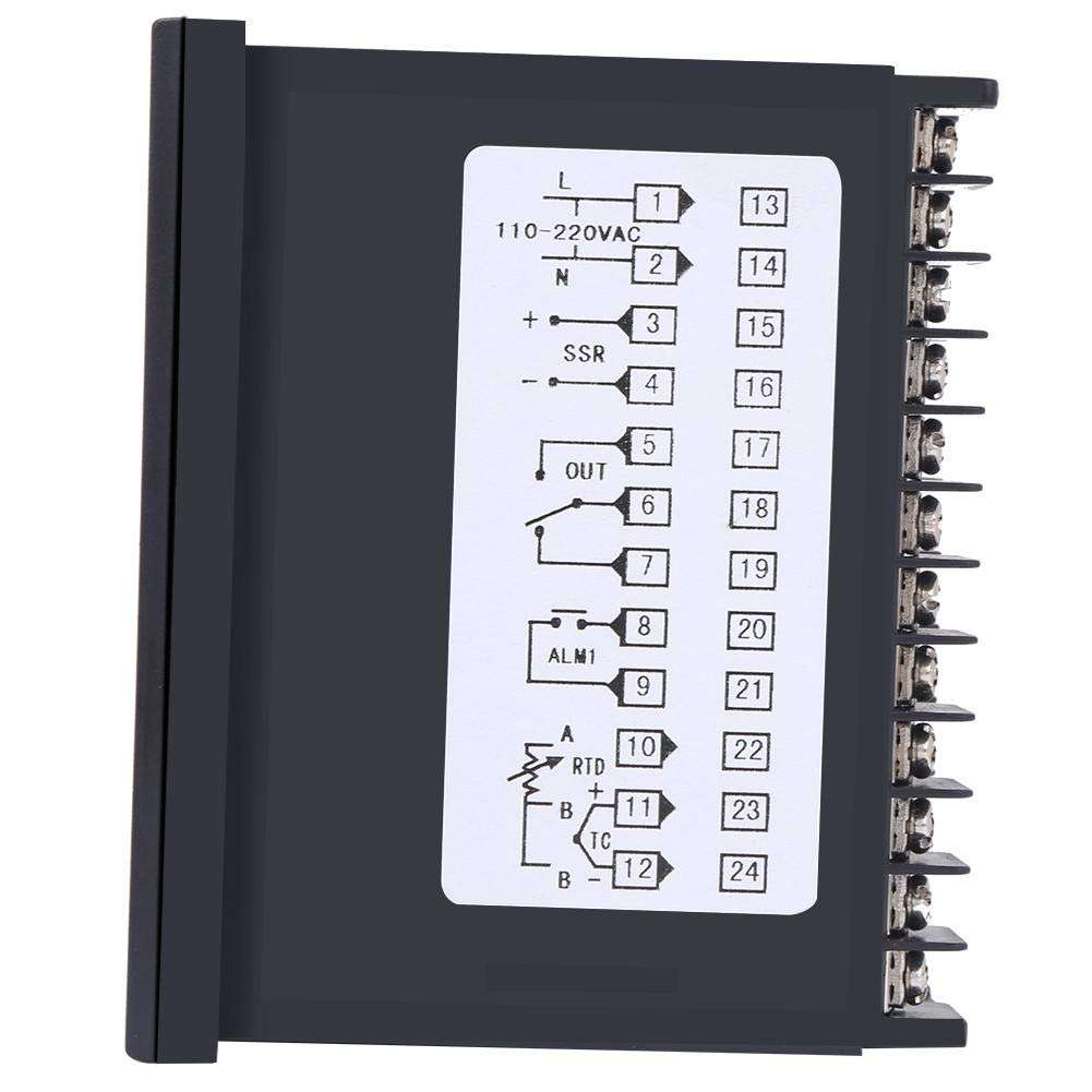 Naroote Temperature Controller, CH402 AC85-264V High Precision Smart PID Temperature Controller Thermostat Relay TC/RTD Input 6