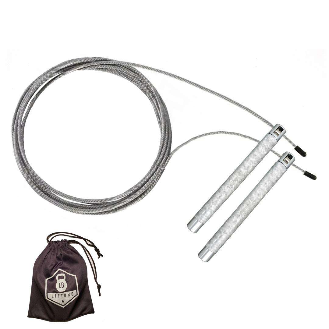 LiftBro Beast Release Jump Rope v.2.0 - Adjustable Speed Rope for High Intensity Training, Cardio and Fitness (Silver) 1