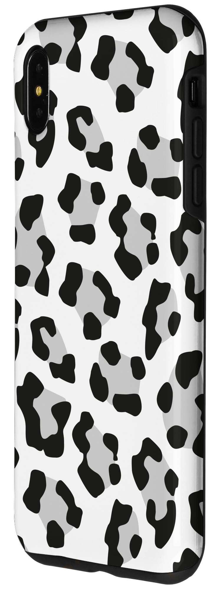 iPhone XS Max Leopard print black white Grey cheetah design phone Case 2
