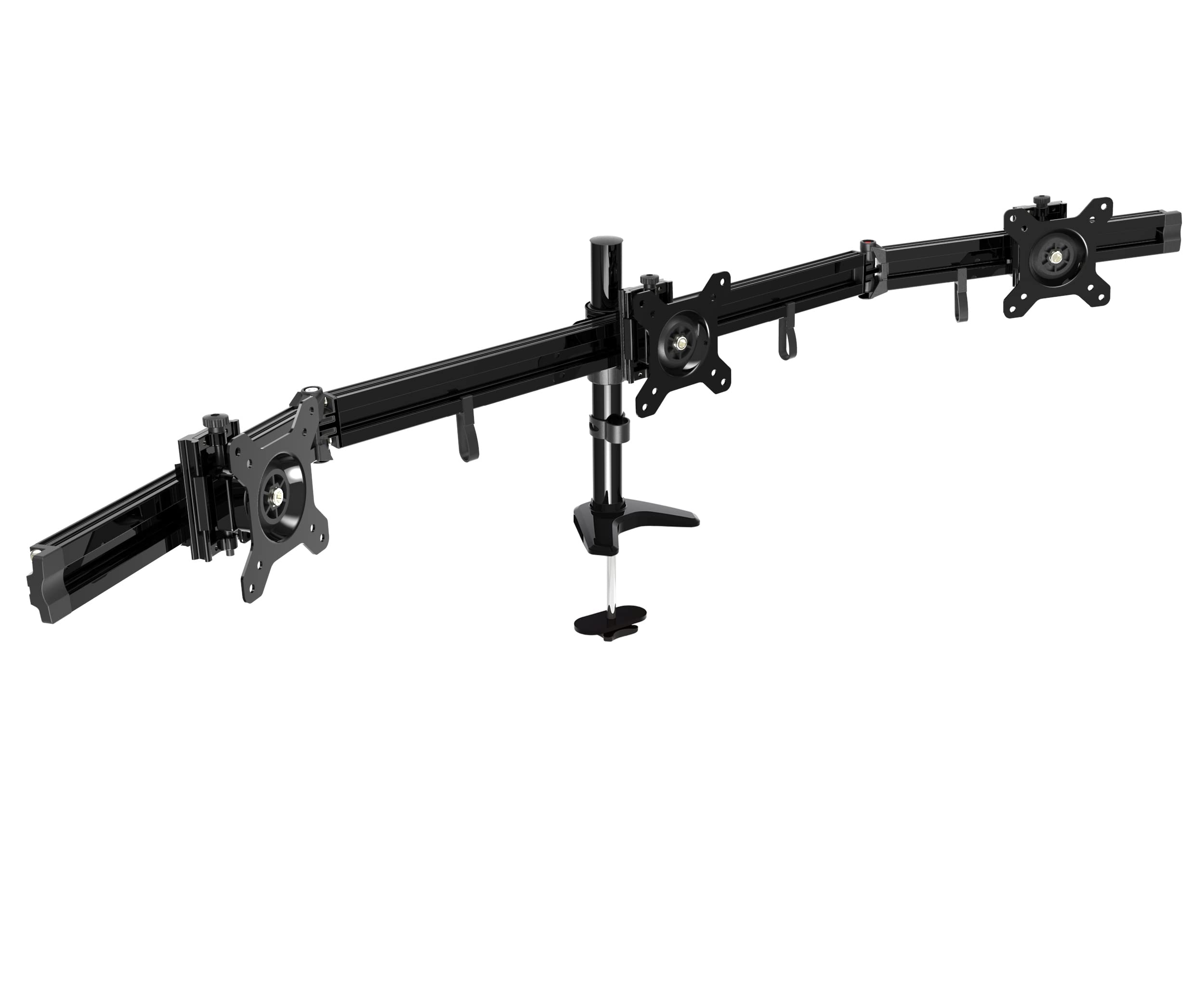 DAC MP-210 Flex Triple Monitor Arm Black With Grommet And Desk Base 1