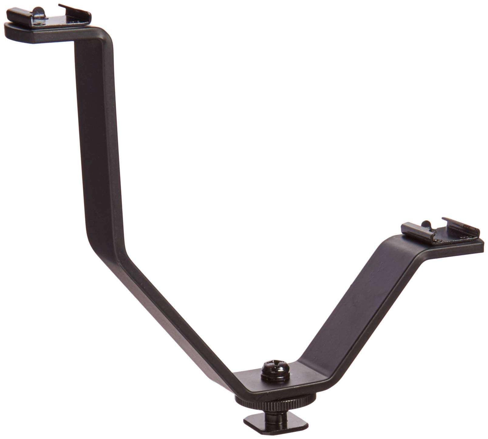 Polaroid V - Shaped Dual Camera & Camcorder Bracket With 2 Standard Shoe Mounts (Attach At Same Time Microphones, Lights, Flash, Monitors etc)