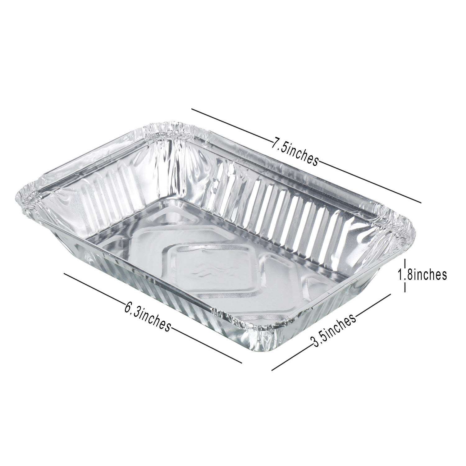 Freshee Pack of 2 x 25 pcs Aluminium Silver Foil Container 750ml | Food Storage Disposable Containers with Lid For Kitchen 4