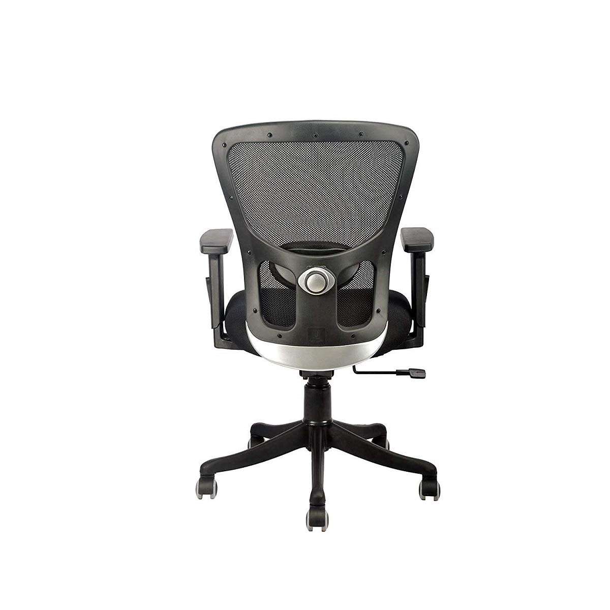 Chic Pick - Jazz Medium Back Swivel Mesh Revolving,AdjustableArmrest,Lumbar Support,Height Adjustable Office Chair Suitable for Home| Conference Room | Computer| Reception| Study(Black) (Packs of 3) 1