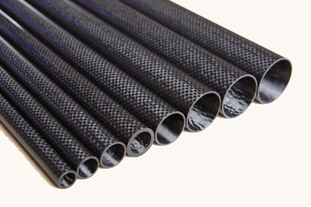 Abester Roll Wrapped Carbon Fiber Tube ID 15mm x OD 17mm x 500mm 3k Glossy Pipe (1 Piece) 2