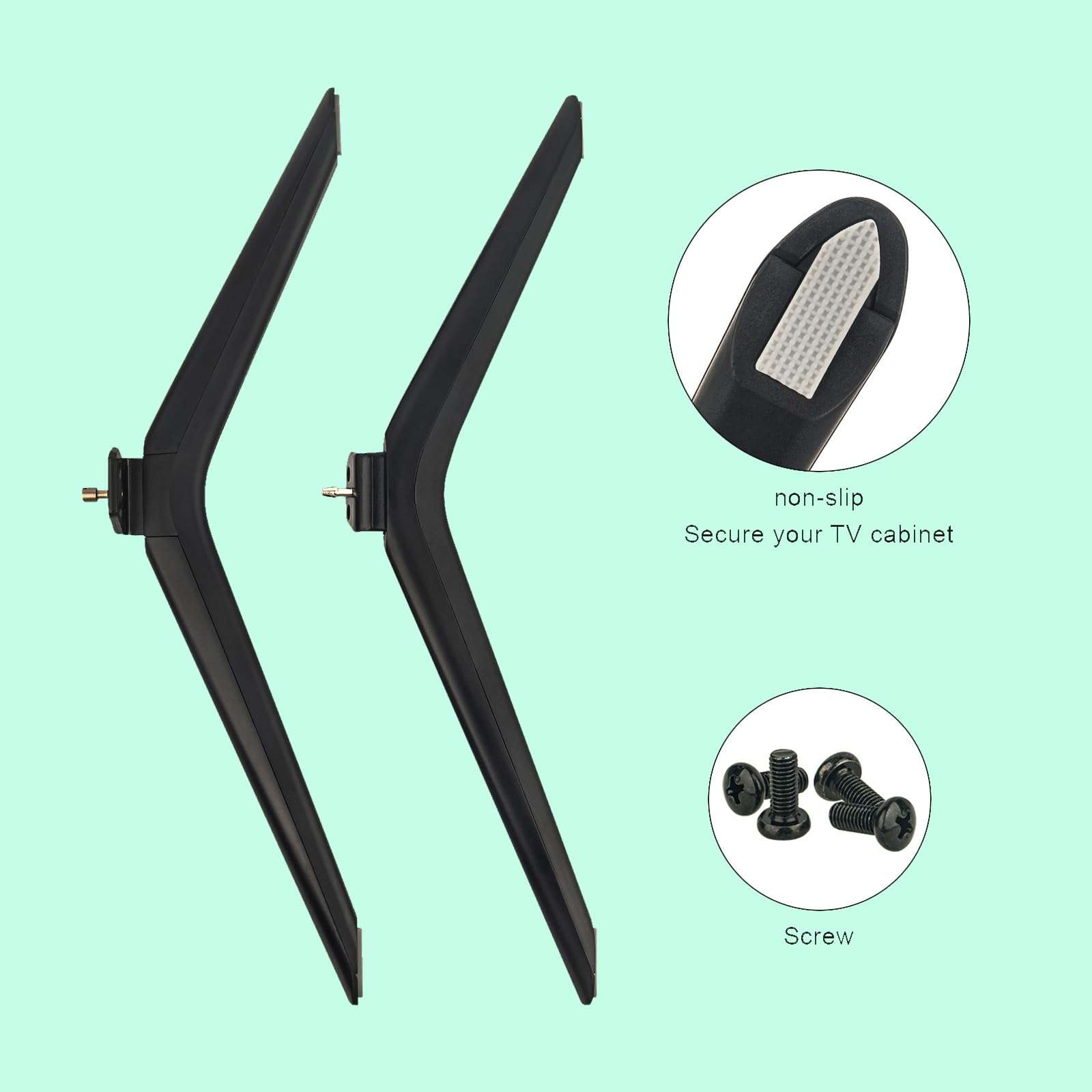 Replacement TV Base Stand 1852-L 1852-R, Fit for Hisense 4K UHD Hisense R0KU TV (2020) HU75A6170FUWR 75R6E3 75A53FUA 4