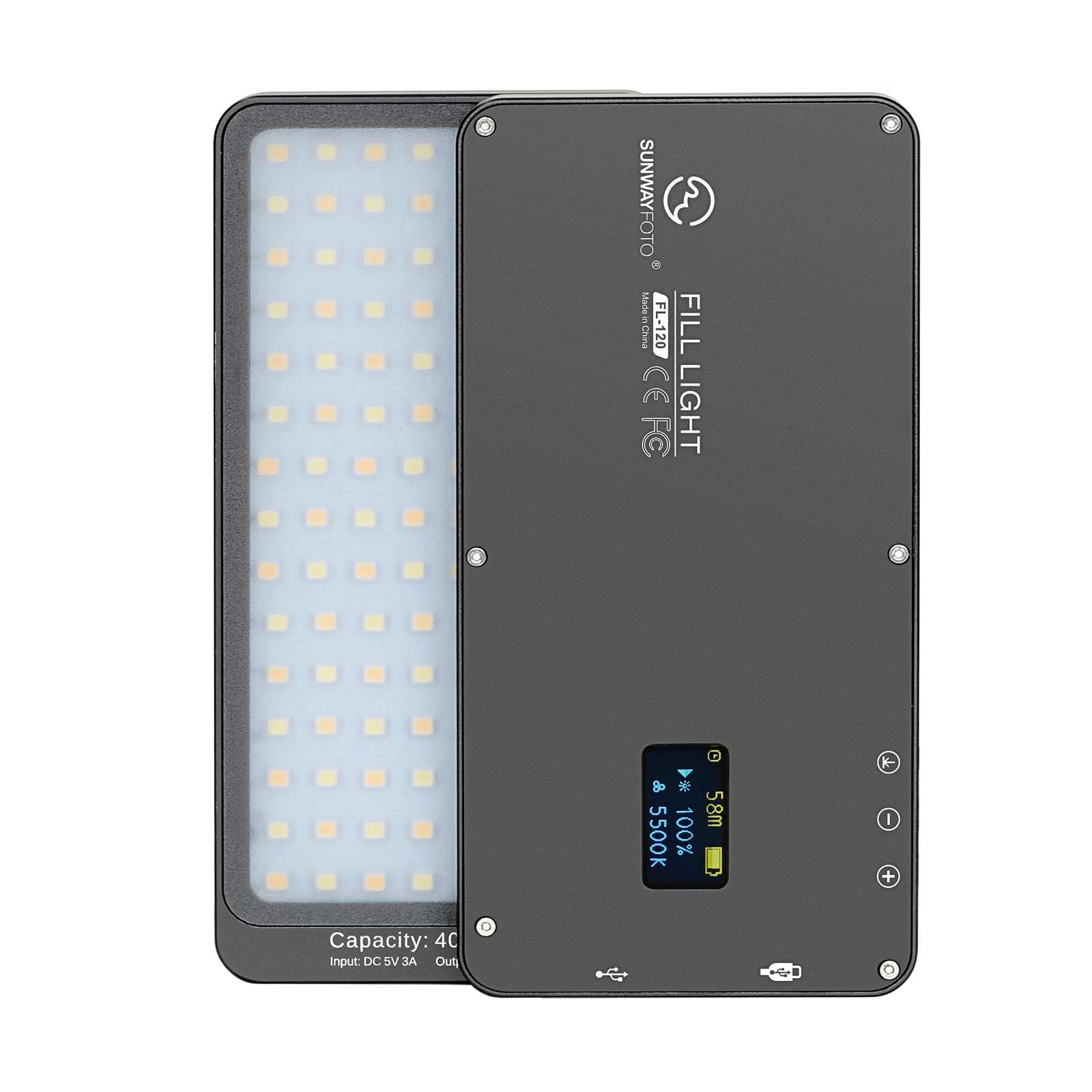 SUNWAYFOTO FL-120 LED Studio Video Light Kit for Camera Video Photography 3000-5500k Bi-Color Portable Panel 1