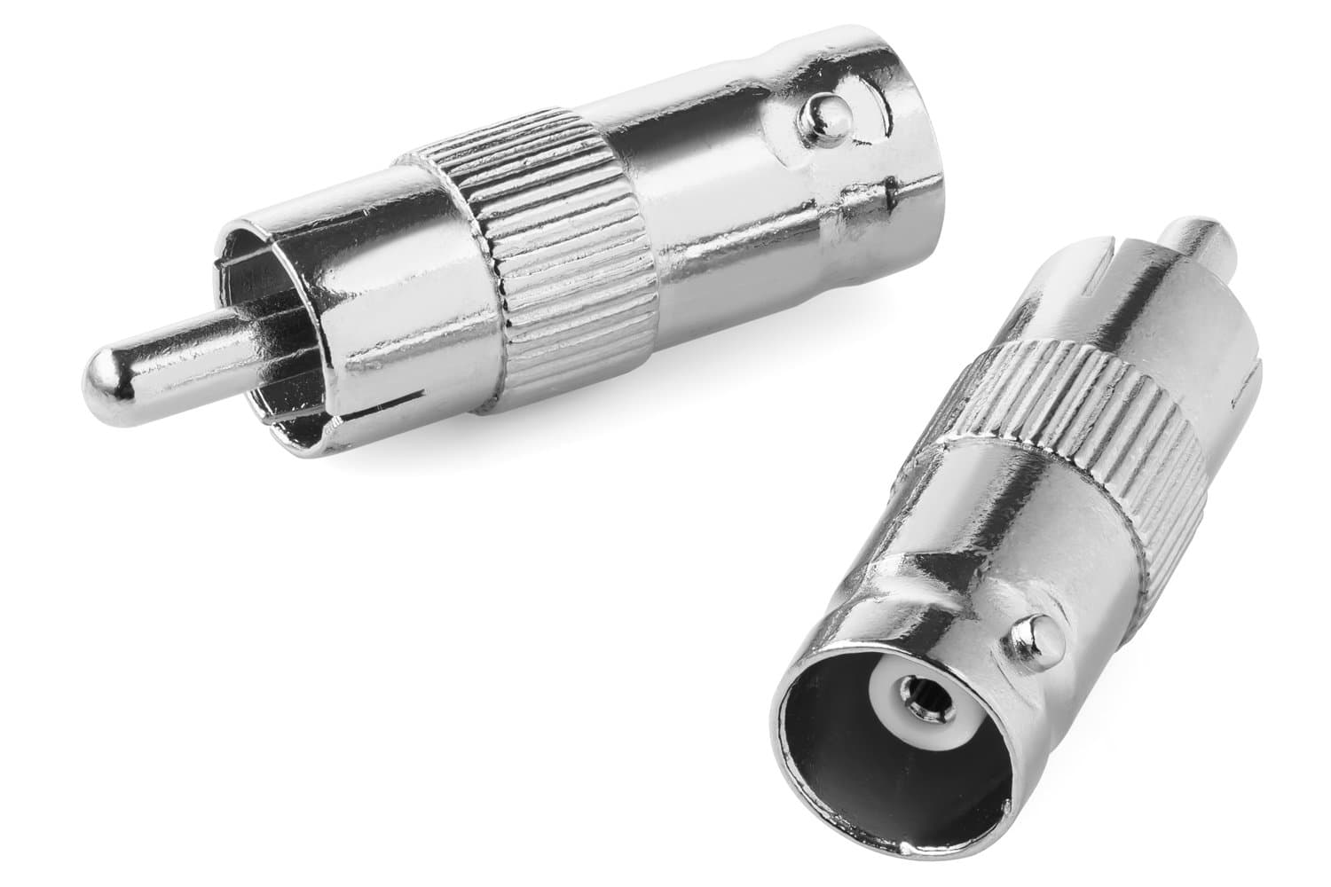 Pack of 6 BNC RCA Cable Electronics Adapter: Nickel Plated Female to Male Connector for DVR, Satellite TV, CCTV, and Security Camera Systems - MAXIMM 2