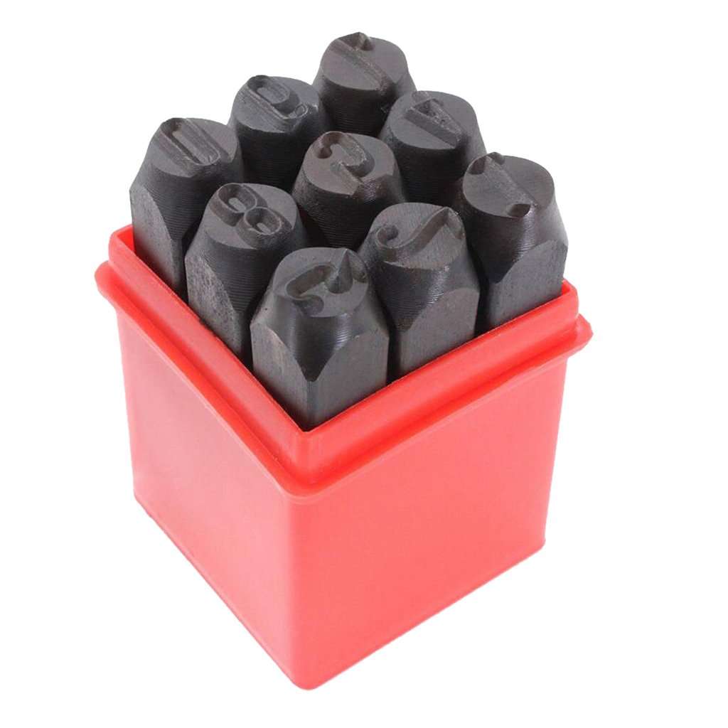 KRAAFTAR Alphabet Numbers Stamps Craft Letters Punch Metal Leather Tool Number 5mm 1