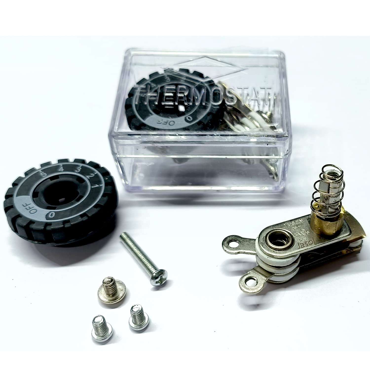 Jasol Thermostat Set for Silver Star Steam Iron Es-300L Electric Steam Iron Steam Iron Thermostat Thermal Controller, White,1 Set 1