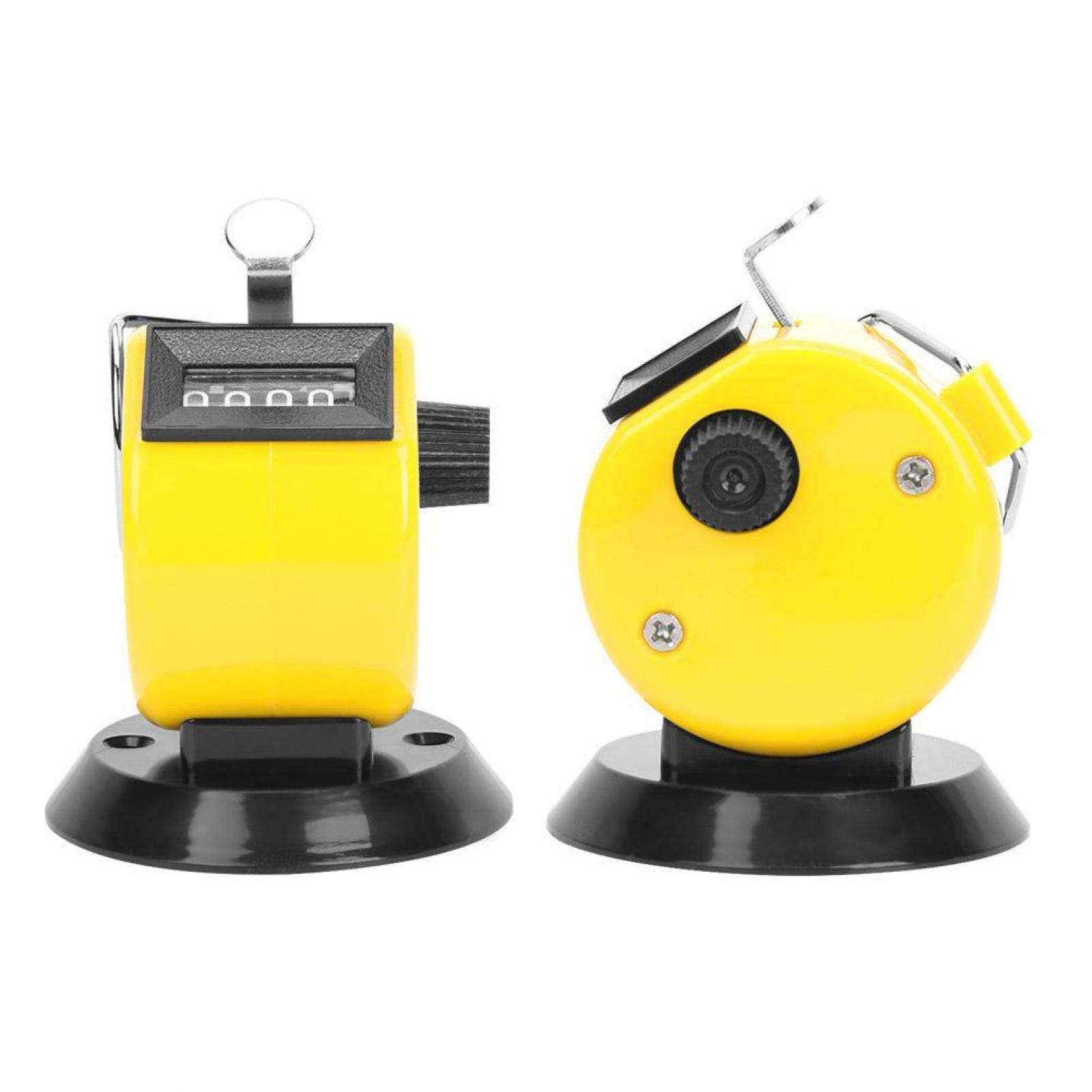 Jeanoko Handheld Tally Reminder Counter 4 Digit Tally Counters Mechanical ABS for Sports Field Golf(Yellow) 3