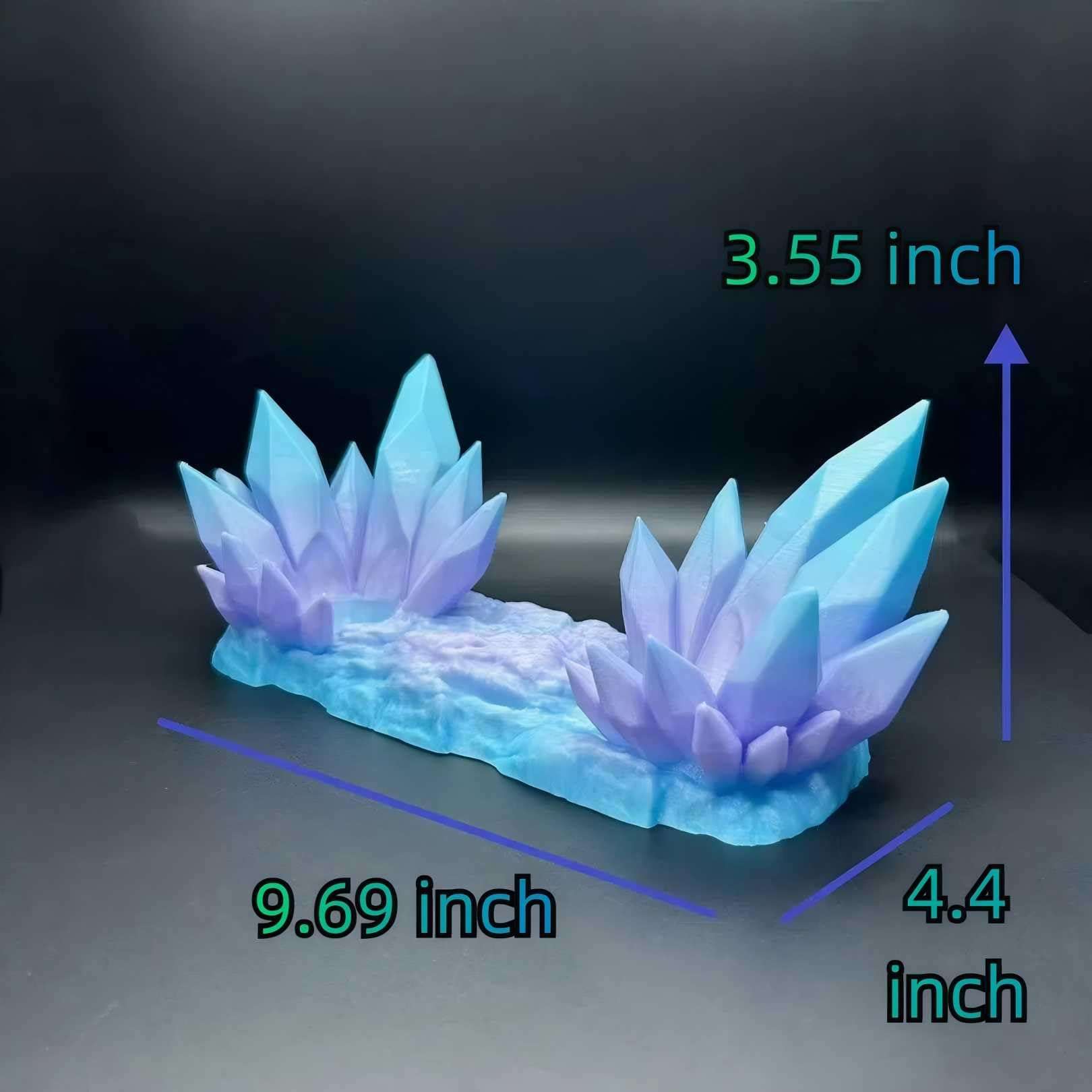 CHOWONE Crystal Throne Controller Stand for Xbox, 3D Printing Game Controller Holder Controller Display Stand for Switch Xbox Series PS5 PS4 PC, Controller Accessories for Desk Decor (Bluish Violet) 6