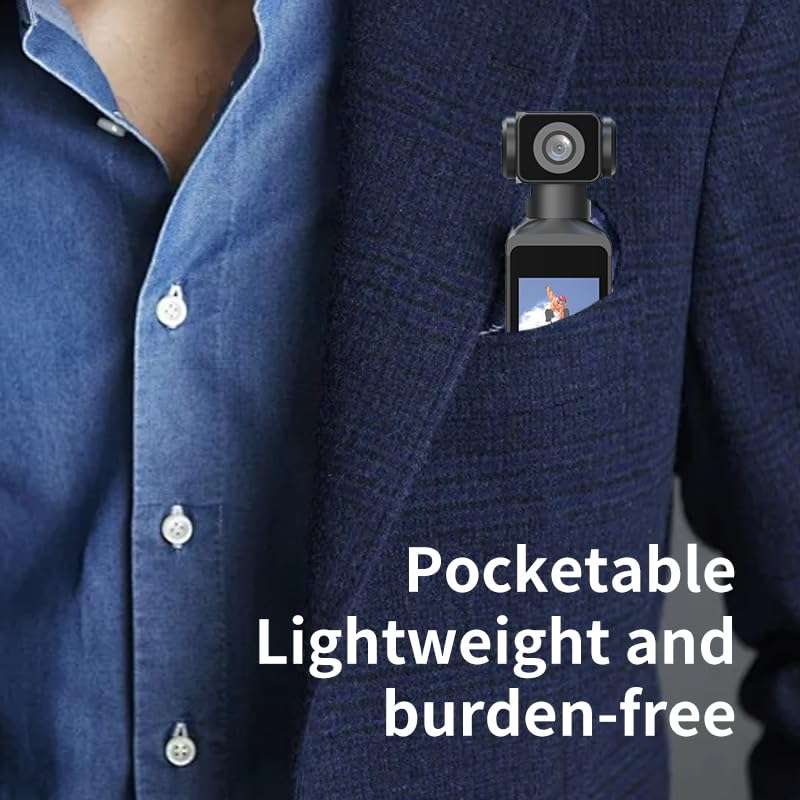 podafu Handheld 4K Action Camera,Pocket-Sized,Vlogging Camera for YouTube TikTok Video Vlog with 1'' Touchscreen & 4K/60fps Video,Digital Camer for Photography 90/128G,for Android and iPhone (Black) 3