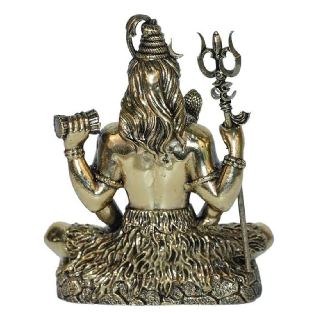 The Spiritual Living Brass Meditating Lord Shiva Idols | 2 Inch | God Idol Gift for Diwali | Shivji | Mahadev Murti | Shiva | Bholenath Murti | God Idol for Car | ॐ नमः शिवाय 3
