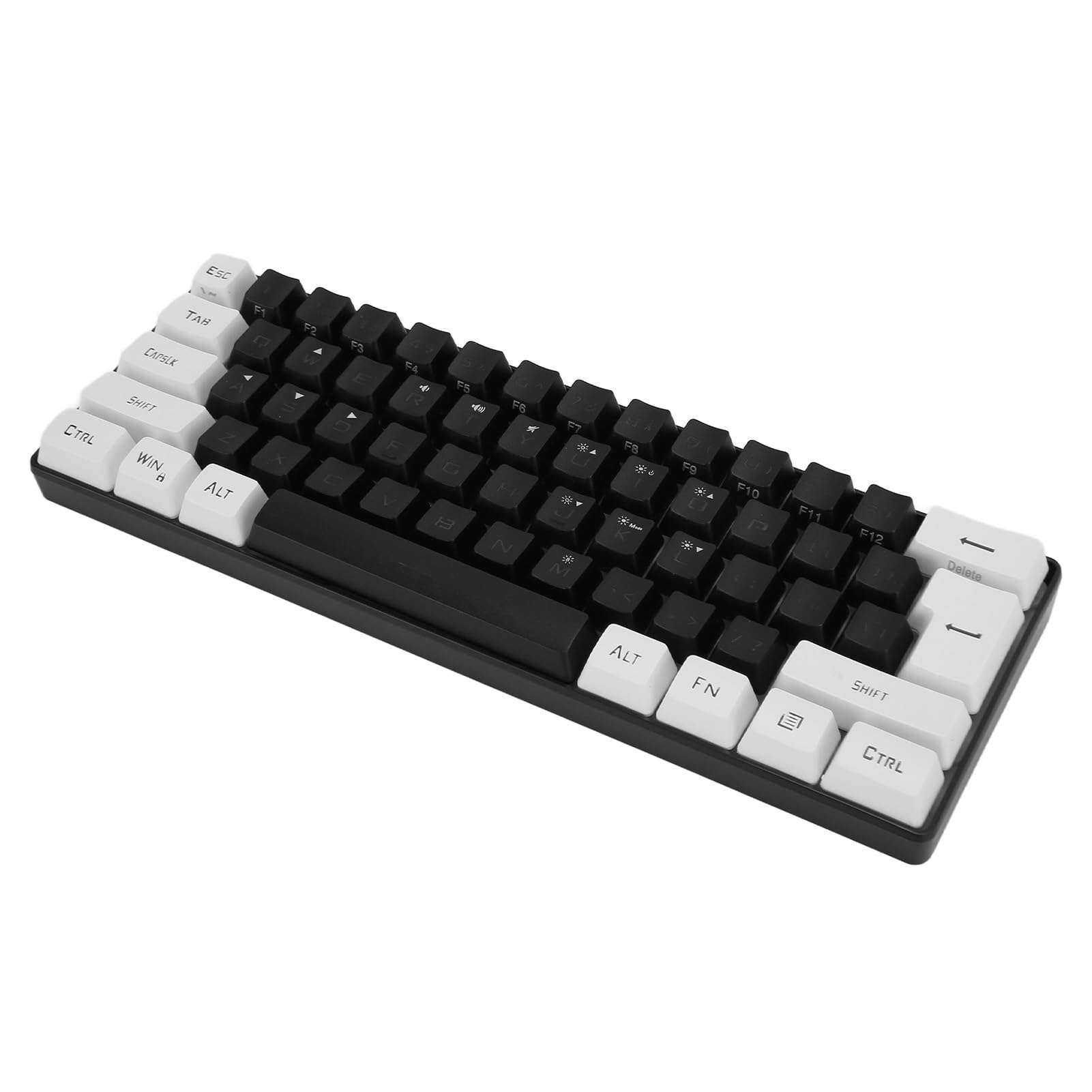 ASHATA 60% Wired Gaming Keyboard, 61 Keys RGB Backlit Ultra Compact Mini Keyboard, Ergonomic Merchanical Small Gaming Keyboard for Win, for OS X, Easy to Carry (Black) 1