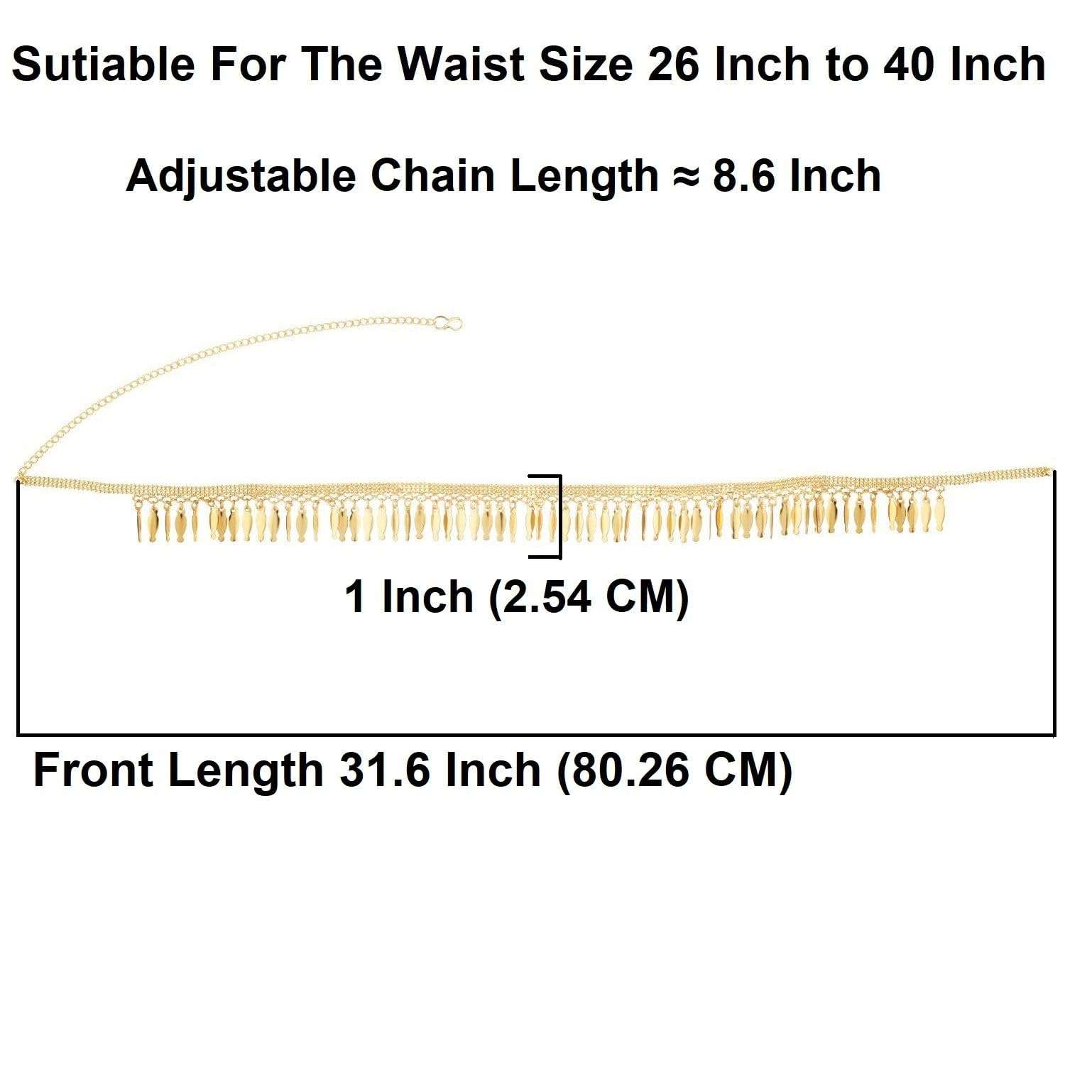 Efulgenz Gold Tone Kamarbandh Indian Jewelry for Women Dubai Style Kamarbandh Indian Gold Tone Ball Beads Chain Tassel Kamarbandh Belly Chain Waist Belt Beach Jewelry Fashion Jewelry 5