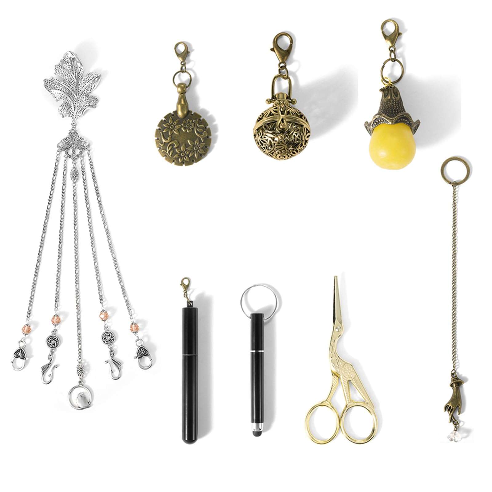 Vintage Sewing Kit with Scissors – European Style Embroidery Needlework Set for Cross Stitch, Needle, Thread & DIY Crafts, Portable Antique Case for Adults & Beginners, Sewing Tools & Accessories