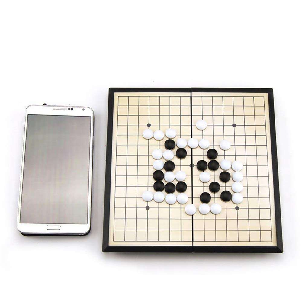 Magnetic Collapsible Chess Board Go Game Set Magnetic Go Game Set (19x19) Convenient Magnetic Single Convex Stones Travel-Ready for Kids and Adult Weiqi Educational Games 2