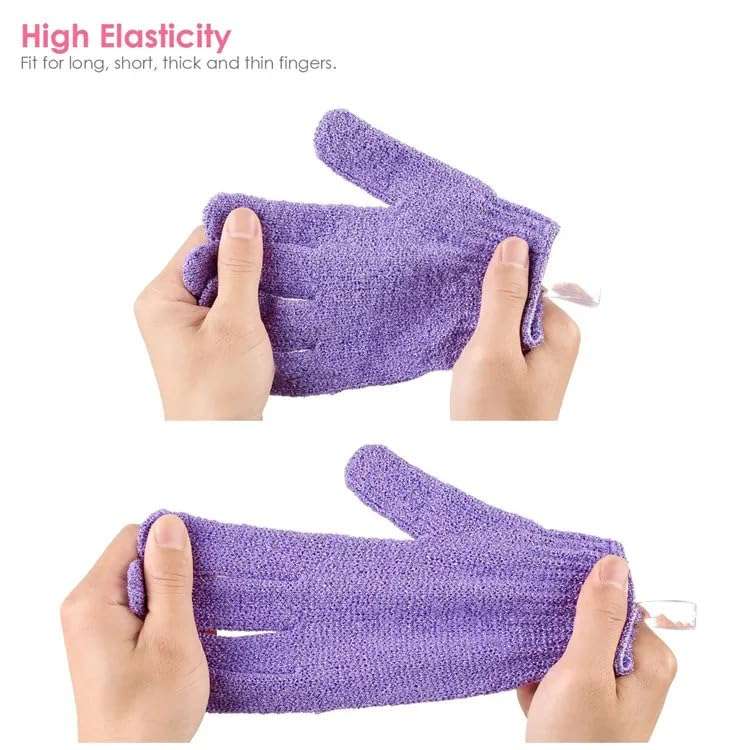 MobFest® Exfoliating Bath Gloves Tan Removal | Remove Dead Skin And Dirt | Deep Clean Exfoliating Glove - Multicolor (8) 3