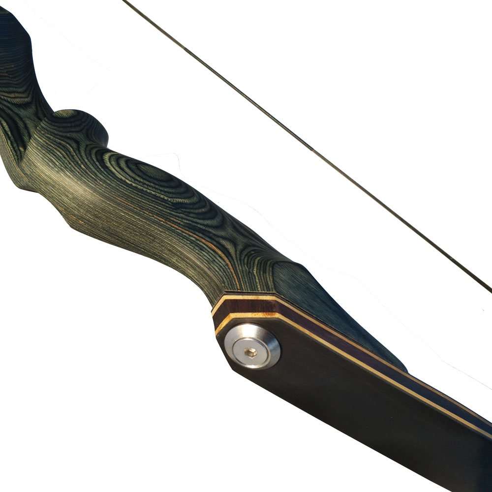 ZSHJGJR 60 Inch Black Hunter Taken Down Longbow Limbs Replacement Bow Limbs Only for Right Handed and Left Handed 30lbs-60lbs (Right Hand, 45lbs) 6