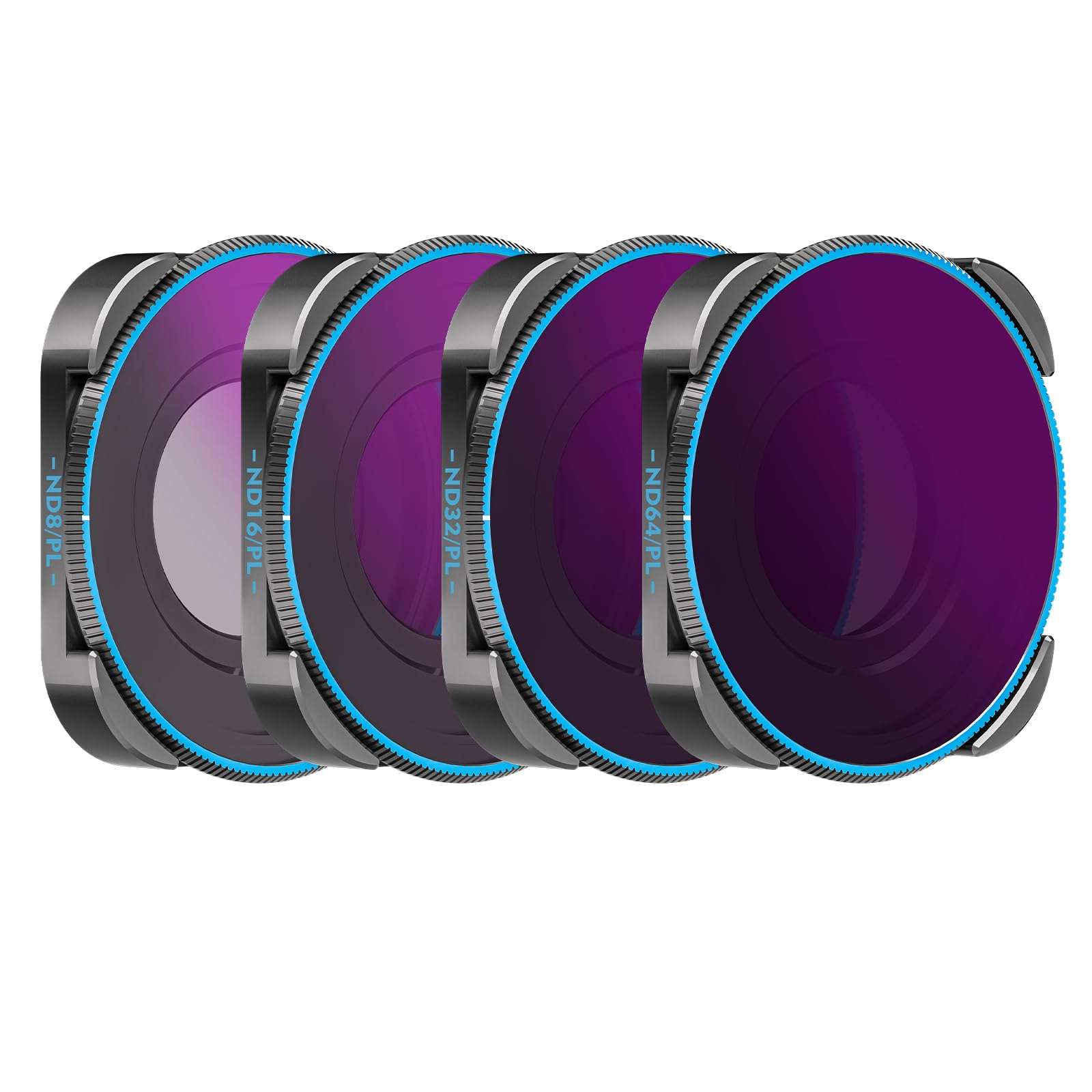 OfeooAi 4 Pack ND/PL Lens Filters Kit ND8/PL ND16/PL ND32/PL ND64/PL Compatible with GoPro Hero 13/12/11/10/9 Black, Multi-Coated HD Optical Glass Neutral Density Polarizer Combo Filters 1