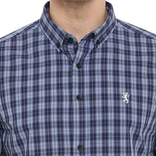 Red Tape Men's Checkered Regular fit Casual Shirt (RFS0334_Indigo Blue_S 6