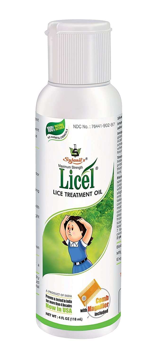 Licel Natural Lice Treatment Kit - Guaranteed to kill Lice & Nits - All Natural with Neem & Tea tree Oil - (118 ml) Lice Kit with Oil & Comb 3